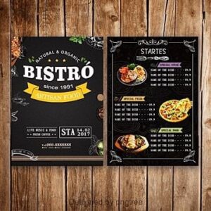 فایل PSD لایه باز با کیفیت منو فست فود