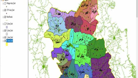 شیپ فایل های استان آذربایجان شرقی