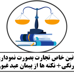 قوانین خاص تجارت بصورت نموداری و رنگی+ نکته ها از پیمان عبد غیور