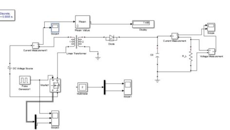 شبیه سازی مبدل فلای بک FLYBACK CONVERTER در نرم افزار متلب‎