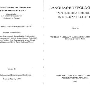 Language Typology 1988: Typological Models in the Service of Reconstruction