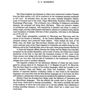 [Article] The Early Cham Language, And Its Relationship to Malay