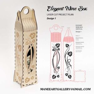 طرح وکتور برای لیزر : جعبه برای بطری  04