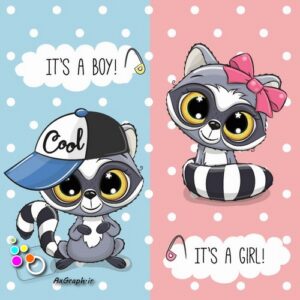 وکتور کارتونی راکن دختر و پسر-کد 472