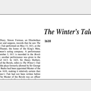 نقد نمایشنامه The Winter’s Tale by William Shakespeare