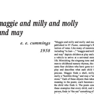 نقد شعر  maggie and milly and molly and may by E. E. Cummings